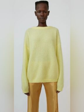 Acne Crewneck Sweater in Pale Yellow